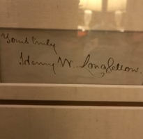 Signed Henry Wadsworth Longfellow Portrait